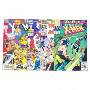 5 Vintage What If Comics '90s Storm Wolverine Mariko Cable Magneto Wedding Album